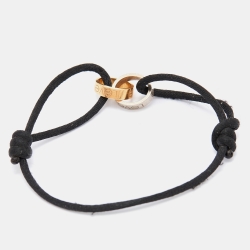 Pre Owned Cartier Love 18k Two Tone Gold Adjustable Cord Bracelet