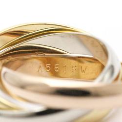 مملوكة مسبقًا Cartier Les Must De Trinity 18K Yellow Rose and White Gold Ring EU 51