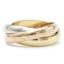 مملوكة مسبقًا Cartier Les Must De Trinity 18K Yellow Rose and White Gold Ring EU 51
