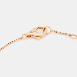 Pre Owned Cartier Amulette De Cartier Onyx Diamond 18k Rose Gold XS Model Bracelet