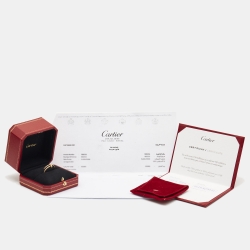 Pre Owned Cartier Juste Un Clou Diamond 18k Yellow Gold Ring Size 57