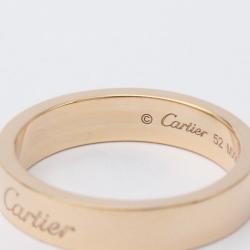Pre Owned Cartier C De Cartier 18K Rose Gold Diamond Ring EU 52