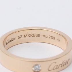 Pre Owned Cartier C De Cartier 18K Rose Gold Diamond Ring EU 52