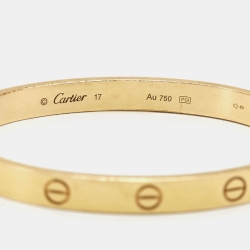 مملوكة مسبقًا Cartier Love 18k Yellow Gold Bracelet 17