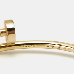 Pre Owned Cartier Juste Un Clou 18k Yellow Gold Small Model Bracelet 16