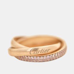 Cartier Trinity Pink Sapphire Rose Gold Ring 53 Cartier TLC