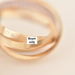 Pre Owned Cartier Trinity Pink Sapphire Rose Gold Ring 53