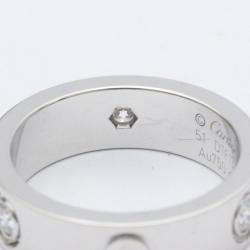 Pre Owned Cartier Love 18K White Gold Diamond Ring EU 51