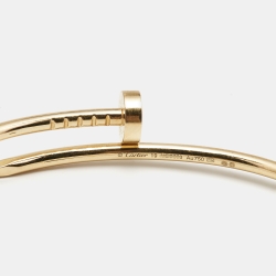 Pre Owned Cartier Juste Un Clou 18k Yellow Gold Small Model Bracelet 19