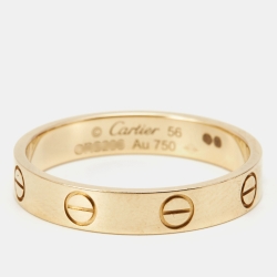 مملوكة مسبقًا Cartier Love 18k Yellow Gold Wedding Band Ring Size 56