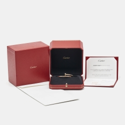 Pre Owned Cartier Juste Un Clou 18k Rose Gold Bracelet 15