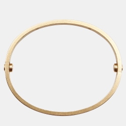 Pre Owned Cartier Love 4 Diamonds 18k Rose Gold Bracelet 16