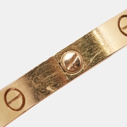 Pre Owned Cartier Love 4 Diamonds 18k Rose Gold Bracelet 16