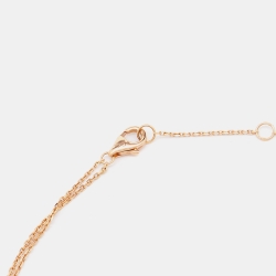 Pre Owned Cartier Trinity 18k Three Tone Gold Double Strand Chain Necklace