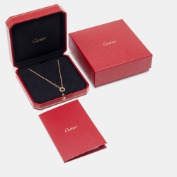 Pre Owned Cartier Trinity 18k Three Tone Gold Double Strand Chain Necklace