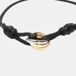 Pre Owned Cartier Trinity 18K Yellow Rose and White Gold Bracelet 20.5