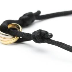 Pre Owned Cartier Trinity 18K Yellow Rose and White Gold Bracelet 20.5