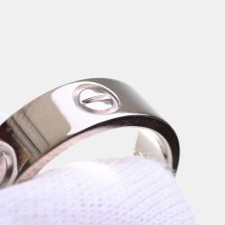 Pre Owned Cartier Love 18K White Gold Ring EU 55