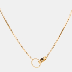 Pre Owned Cartier Love Interlocking Loops 18k Yellow Gold Necklace