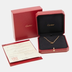 Pre Owned Cartier Love Interlocking Loops 18k Yellow Gold Necklace