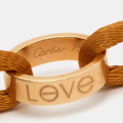 Pre Owned Cartier Love 18k Rose Gold Adjustable Cord Bracelet