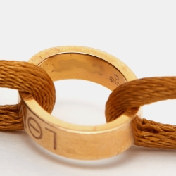 Pre Owned Cartier Love 18k Rose Gold Adjustable Cord Bracelet