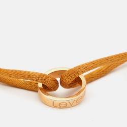 Pre Owned Cartier Love 18k Rose Gold Adjustable Cord Bracelet