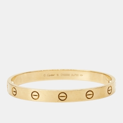 Pre Owned Cartier Love 18k Yellow Gold Bracelet 16