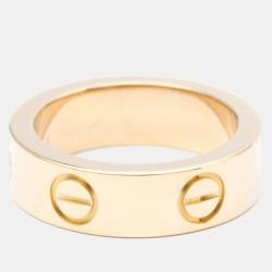 Pre Owned Cartier Love 18K Rose Gold Sapphire Ring EU 49