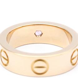 Pre Owned Cartier Love 18K Rose Gold Sapphire Ring EU 49
