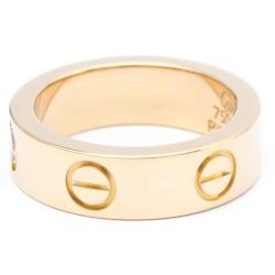 Pre Owned Cartier Love 18K Rose Gold Sapphire Ring EU 49