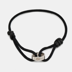 Pre Owned Cartier Love 18k White Gold Adjustable Cord Bracelet