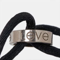 Pre Owned Cartier Love 18k White Gold Adjustable Cord Bracelet