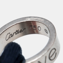 Pre Owned Cartier Love 18k White Gold Adjustable Cord Bracelet