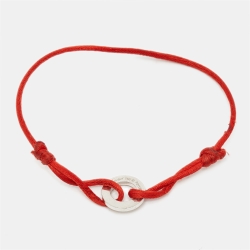 مملوكة مسبقًا Cartier Love Diamond 18k White Gold Adjustable Cord Bracelet