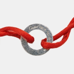 مملوكة مسبقًا Cartier Love Diamond 18k White Gold Adjustable Cord Bracelet