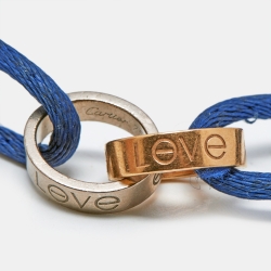 مملوكة مسبقًا Cartier Love 18k Two Tone Gold Adjustable Cord Bracelet