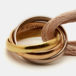 Pre Owned Cartier Trinity 18k Three Tone Gold Cord Bracelet