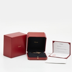 Pre Owned Cartier Juste Un Clou Diamonds 18k Rose Gold Small Model Bracelet 17