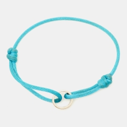 Pre Owned Cartier Love 18K White Gold Blue Adjustable Cord Bracelet