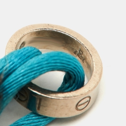 Pre Owned Cartier Love 18K White Gold Blue Adjustable Cord Bracelet