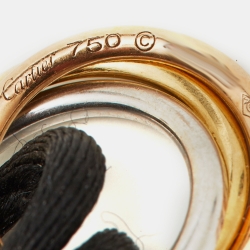 Pre Owned Cartier Trinity Diamonds 18k Three Tone Gold Adjustable Cord Bracelet