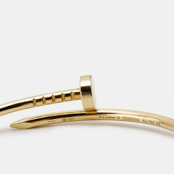 Pre Owned Cartier Juste Un Clou 18k Yellow Gold Small Model Bracelet 15