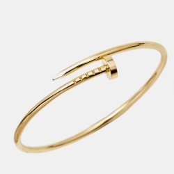 Pre Owned Cartier Juste Un Clou 18k Yellow Gold Small Model Bracelet 15