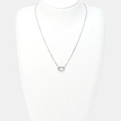 Pre Owned Cartier Heart c 18K White Gold Diamond Necklace 