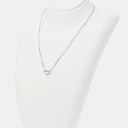 Pre Owned Cartier Heart c 18K White Gold Diamond Necklace 