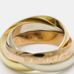 Pre Owned Cartier Les Must de Cartier 18K Yellow Rose and White Gold Ring EU 50
