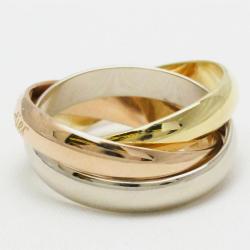 Pre Owned Cartier Les Must de Cartier 18K Yellow Rose and White Gold Ring EU 50