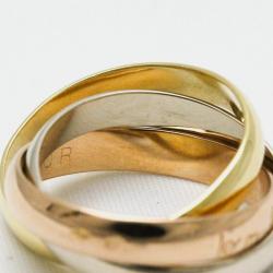 Pre Owned Cartier Les Must de Cartier 18K Yellow Rose and White Gold Ring EU 50