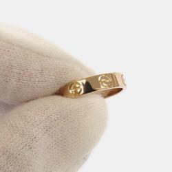 Pre Owned Cartier 18K Rose Gold Love Band Ring EU 50